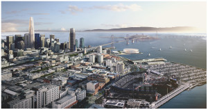 Rendering of proposed Warriors Arena on SF Waterfront Credit: Warriors San Francisco Venue Development Project